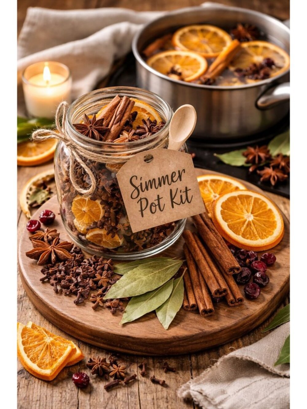 DIY Simmer Pot Kit Gift Set Cozy Home Fragrance – Custom Scent
